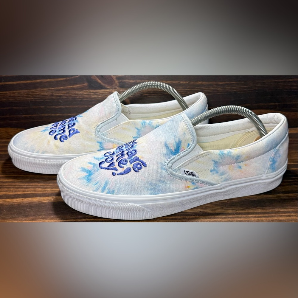 Vans Slip On Spread Some Joy Womens Size 11 Shoes Tie Dye Skate Sneakers
